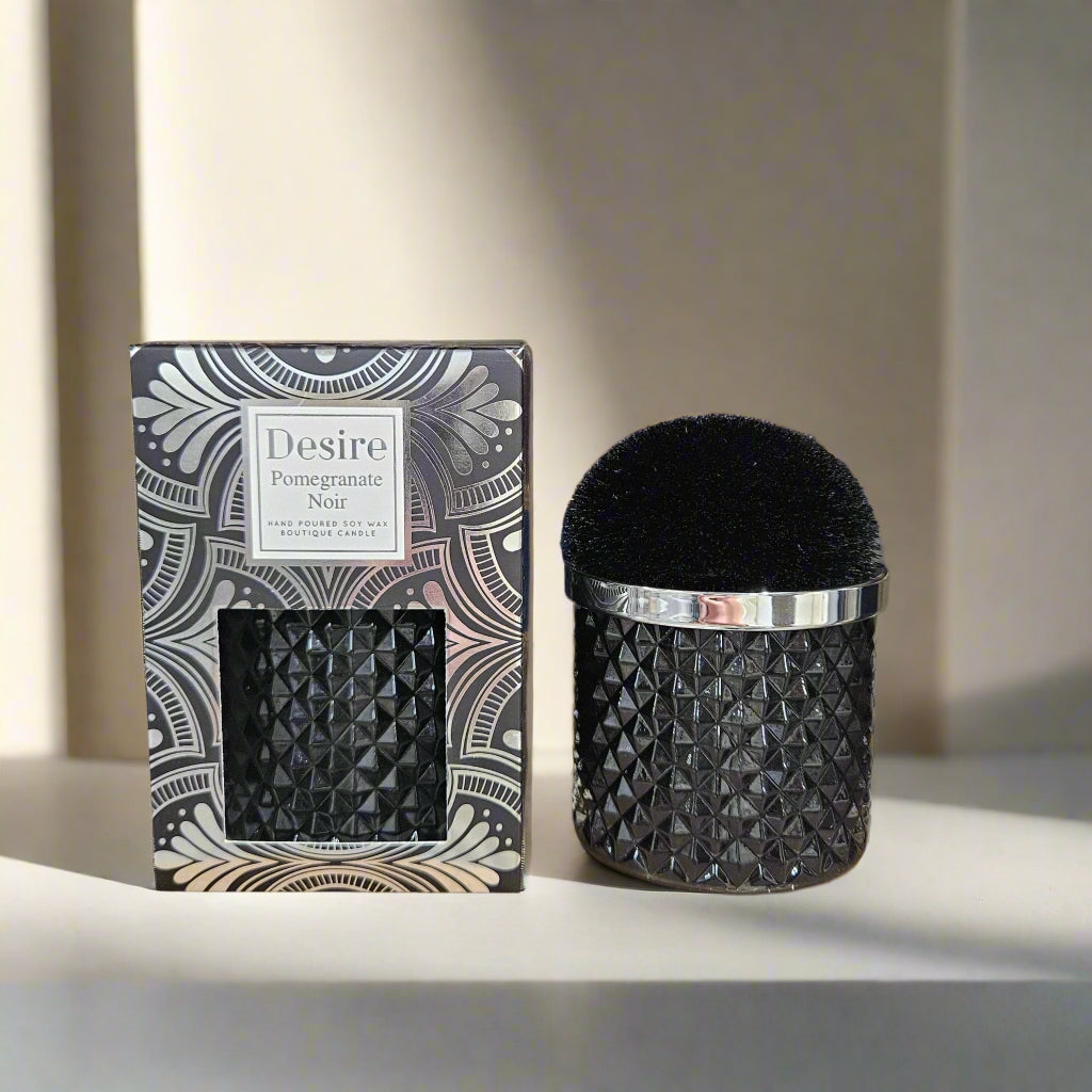 Hand Poured Soy Wax Boutique Candle - Black Pom Pom