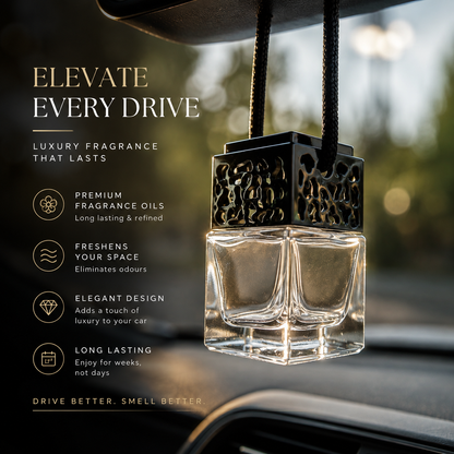 Hanging Car Air Freshener Bottle + Fragrance Oil