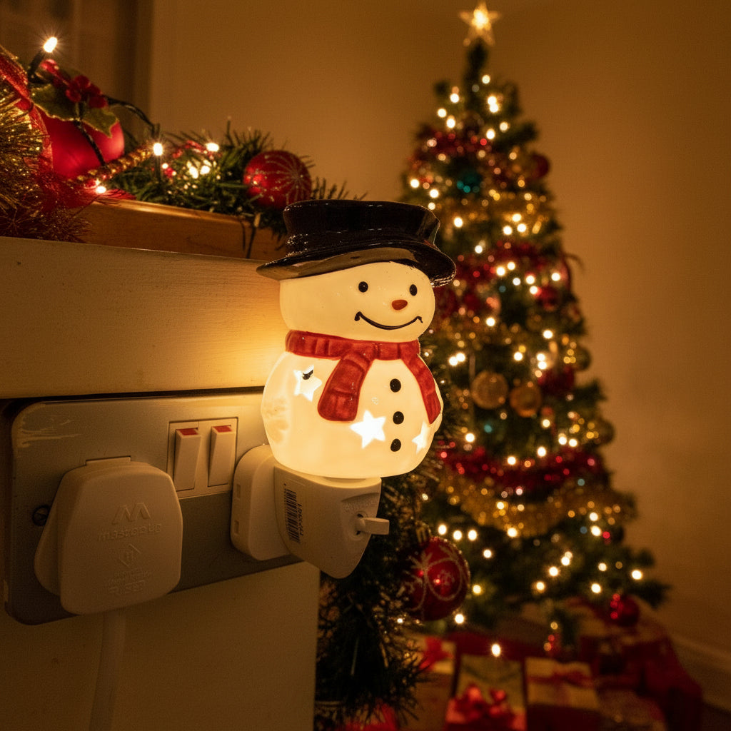 Christmas oil burner and wax melt warmer - Santa or Snowman