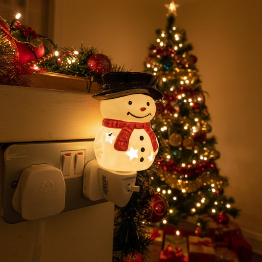 Christmas oil burner and wax melt warmer - Santa or Snowman