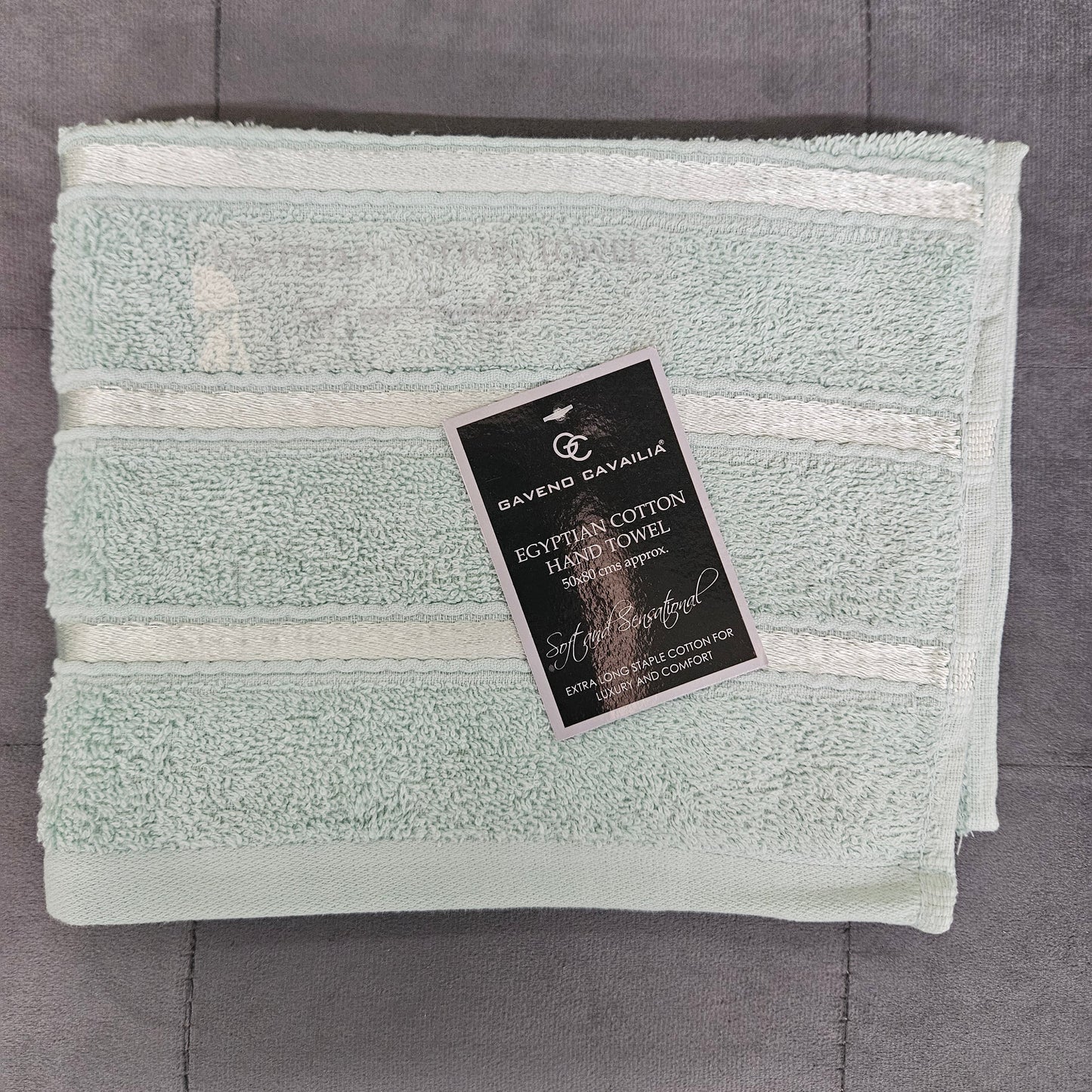 Satin Stripe Egyptian Cotton Hand Towel 50 x 80cm