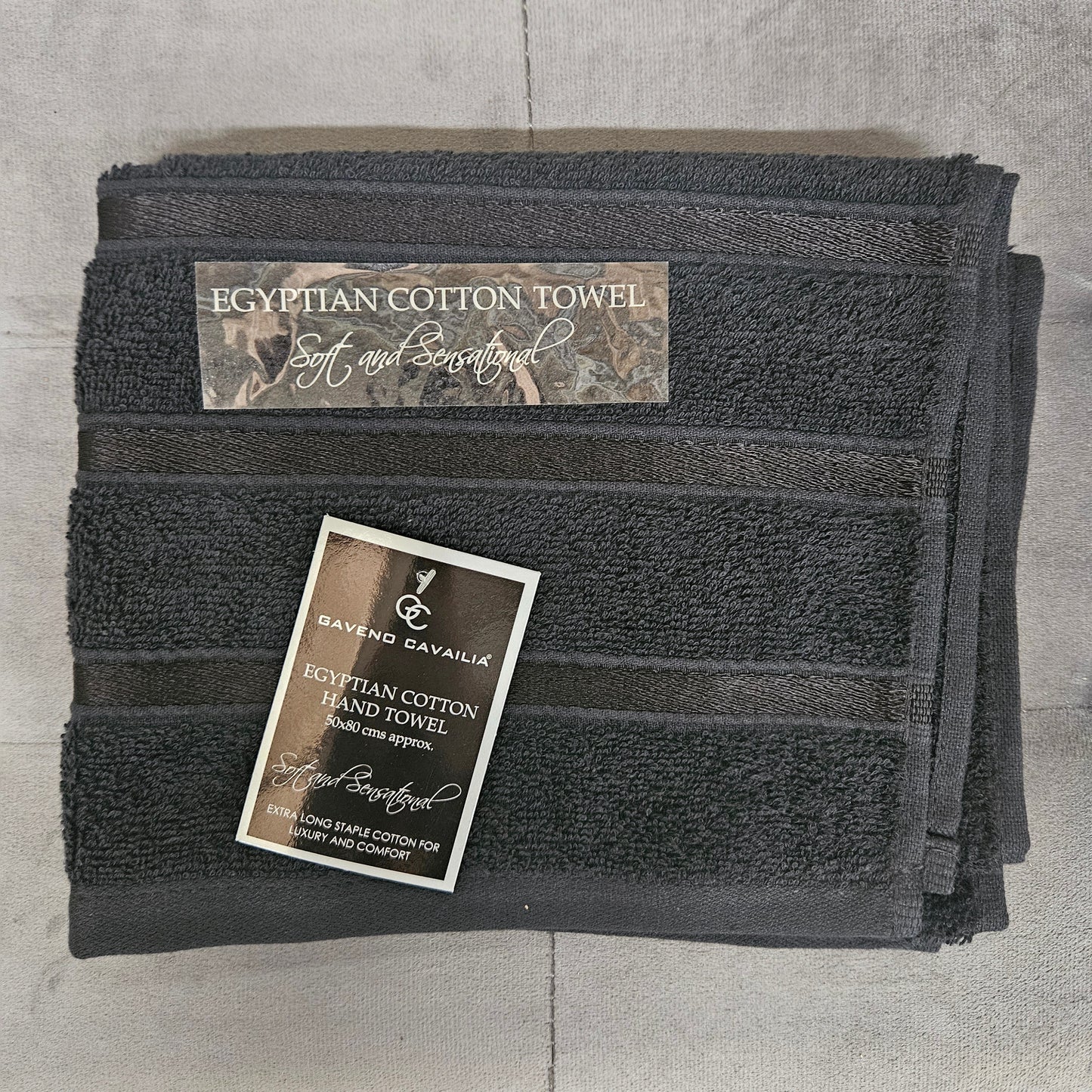 Satin Stripe Egyptian Cotton Hand Towel 50 x 80cm