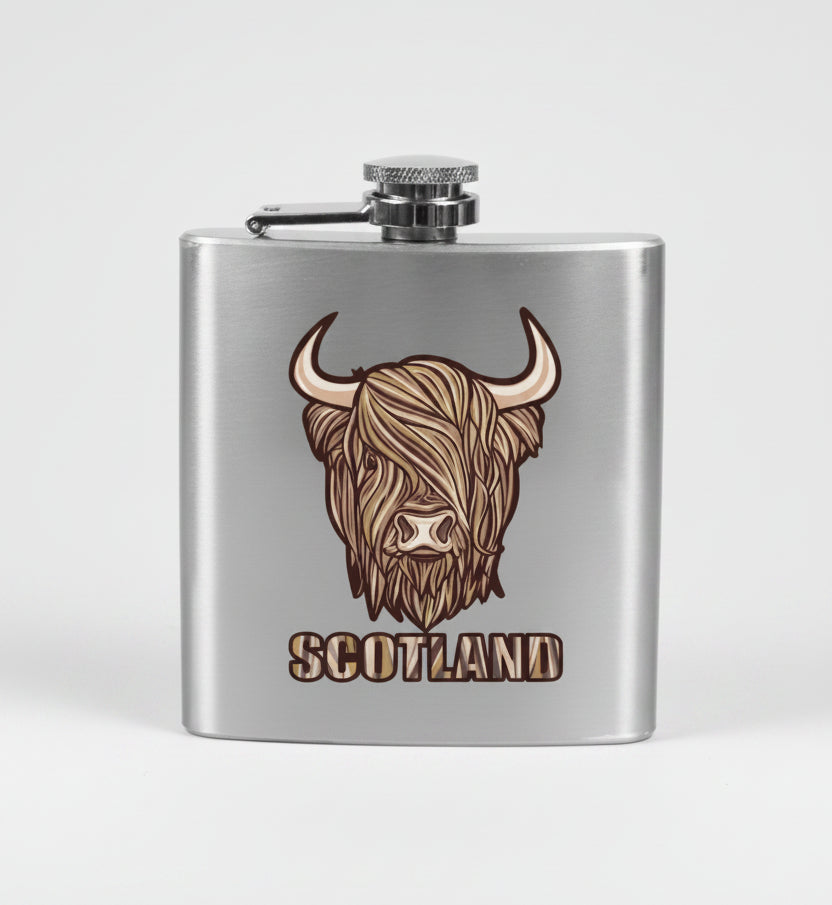 Scotland / Highland Cow Hipflask