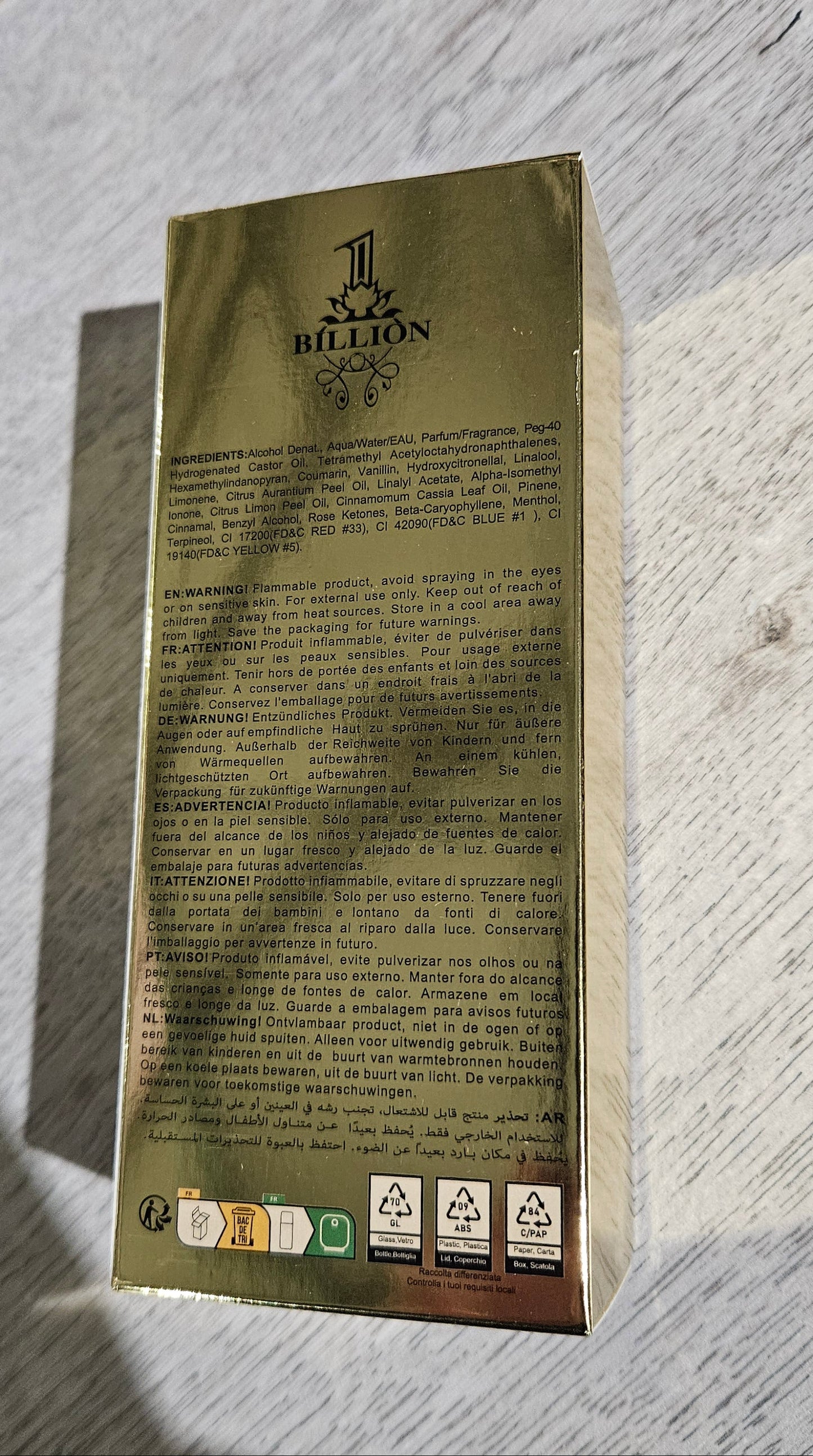 Lovali Fragrances - One Billion  100ml Eau de Parfum