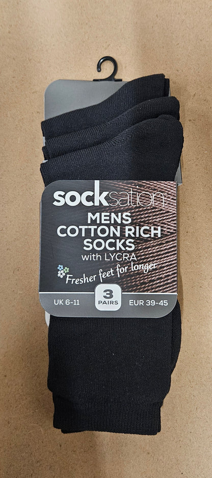 3PK Mens Suit Socks